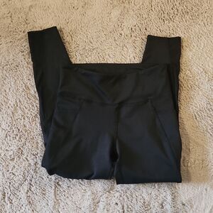 Ballys black size large workout spandex leggings nwot